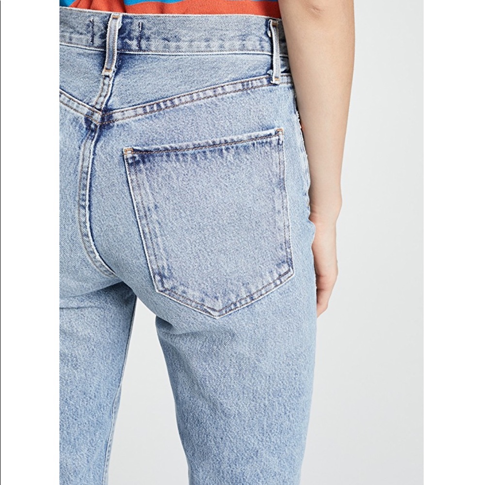 Agolde Riley High Rise Crop Jeans in Renewal - Picture 5 of 7